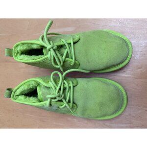UGG Neumel boots in a Key Lime suede color women's 7